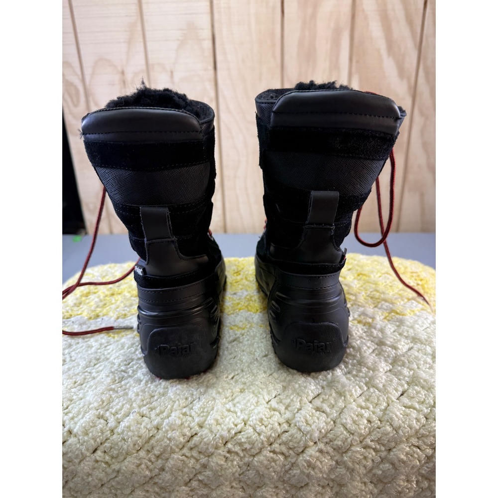 Pajar Canada Waterproof Winter Snow Boots Black Red Laces Womens 8-8.5 beautiful - Picture 4 of 16